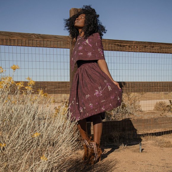 1950s Oaxaca, Mexico Skirt and Poncho - Picture 3 of 6